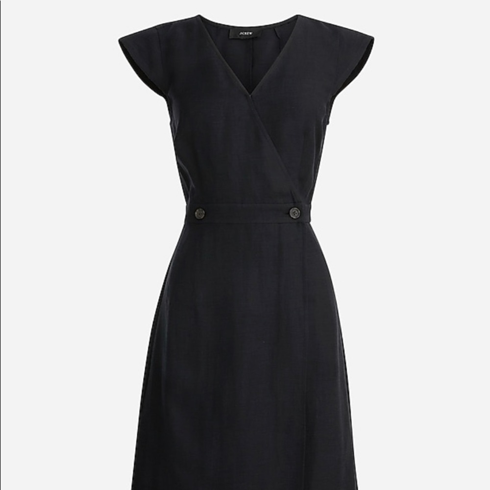 JCrew Linen cupro sheath dress